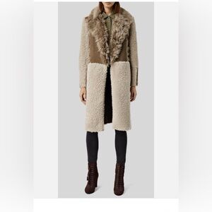 All Saints Marina Sheepskin coat